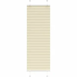 vidaXL Plissé rolgordijn 40x100 cm stofbreedte 39,4 cm polyester crème