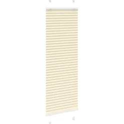 vidaXL Plissé rolgordijn 40x100 cm stofbreedte 39,4 cm polyester crème