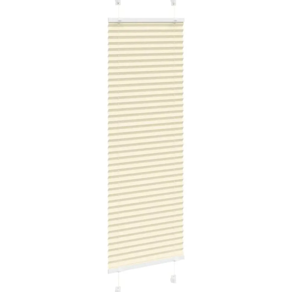 vidaXL Plissé rolgordijn 40x100 cm stofbreedte 39,4 cm polyester crème