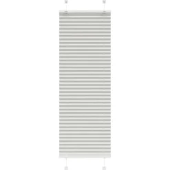 vidaXL Plissé rolgordijn 40x100 cm stofbreedte 39,4 cm lichtgrijs