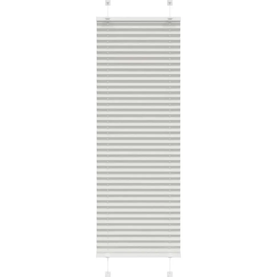 vidaXL Plissé rolgordijn 40x100 cm stofbreedte 39,4 cm lichtgrijs