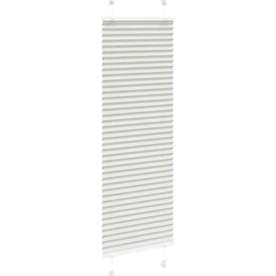 vidaXL Plissé rolgordijn 40x100 cm stofbreedte 39,4 cm lichtgrijs