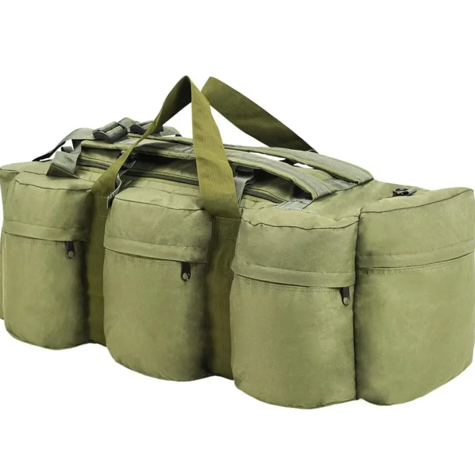 vidaXL Plunjezak 3-in-1 legerstijl 45 L olijfgroen