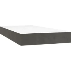 vidaXL Pocketveringmatras medium 80x200x20 cm fluweel donkergrijs