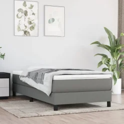 vidaXL Pocketveringmatras medium 80x200x20 cm stof donkergrijs