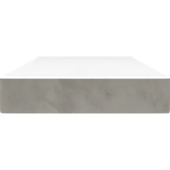 vidaXL Pocketveringmatras medium 80x200x20 cm fluweel lichtgrijs