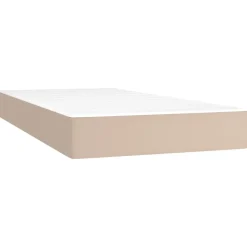 vidaXL Pocketveringmatras medium 80x200x20 cm kunstleer cappuccinokleurig