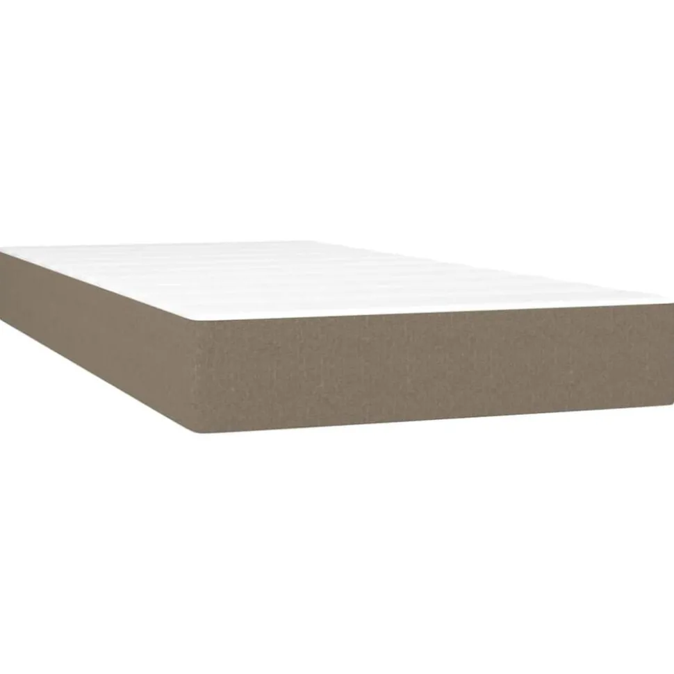 vidaXL Pocketveringmatras medium 80x200x20 cm stof taupe
