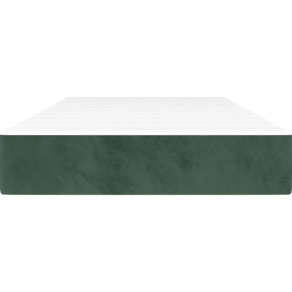 vidaXL Pocketveringmatras medium 80x200x20 cm fluweel donkergroen