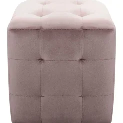 vidaXL Poef 2 st 30x30x30 cm fluweel roze
