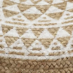 vidaXL Poef handgemaakt 45x30 cm jute wit