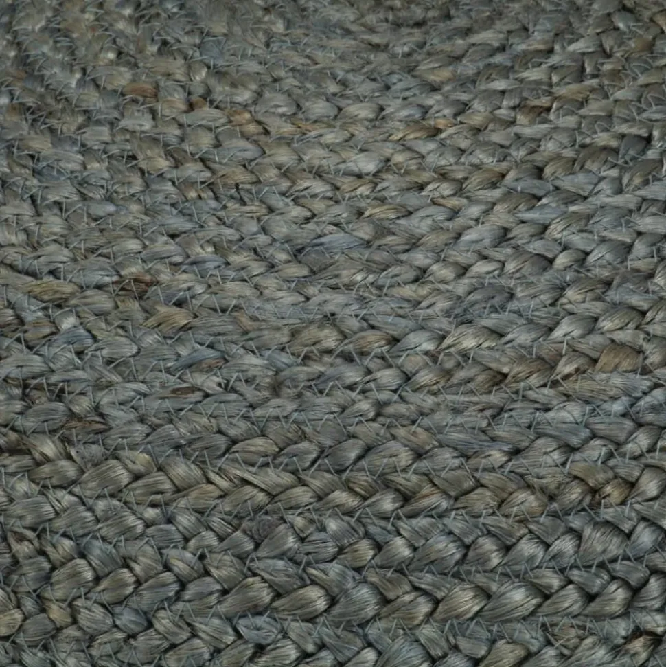 vidaXL Poef handgemaakt 45x30 cm jute olijfgroen