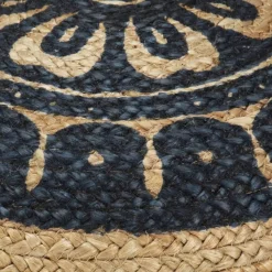 vidaXL Poef handgemaakt 45x30 cm jute blauw