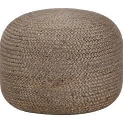 vidaXL Poef handgemaakt 45x30 cm jute lichtgrijs