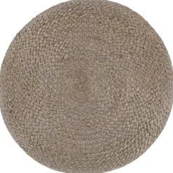 vidaXL Poef handgemaakt 45x30 cm jute lichtgrijs