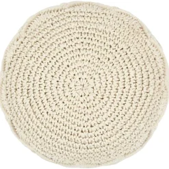 vidaXL Poef macramé handgemaakt 45x30 cm katoen