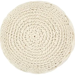 vidaXL Poef macramé handgemaakt 45x30 cm katoen