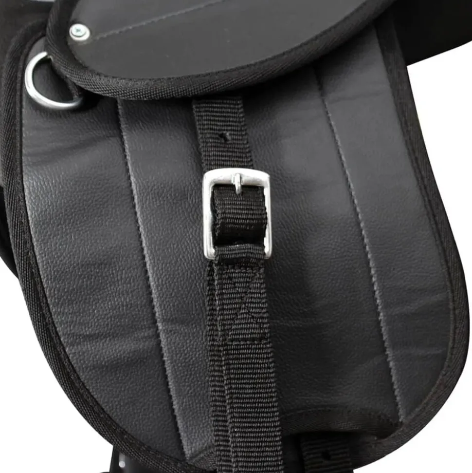 vidaXL Ponyzadel set 10" zwart