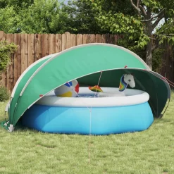 vidaXL Pooldome Blauw 336 x 322 x 160 cm 185T polyester met PU-coating