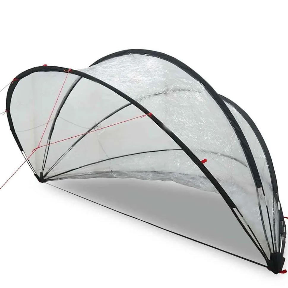 vidaXL Pooldome Doorzichtig 336 x 322 x 160 cm PVC