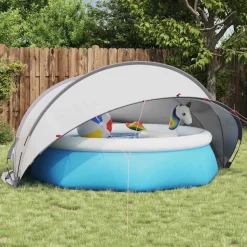 vidaXL Pooldome Grijs en Oranje 336 x 322 x 160 cm