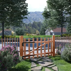vidaXL Poort enkel 100x60 cm geïmpregneerd hazelaarhout