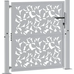 vidaXL Poort met bladontwerp 100x100 cm weervast staal