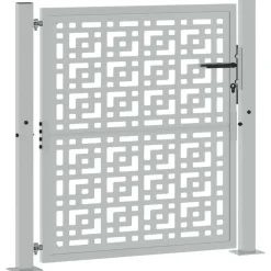 vidaXL Poort met kruisontwerp 100x100 cm weervast staal