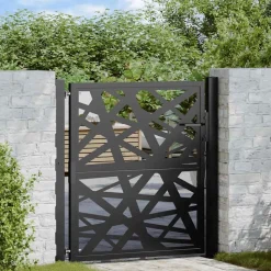 vidaXL Poort met lichtontwerp 100x100 cm staal zwart