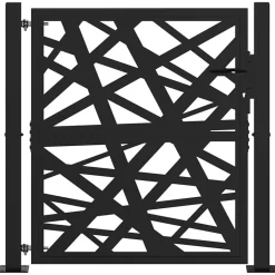 vidaXL Poort met lichtontwerp 100x100 cm staal zwart