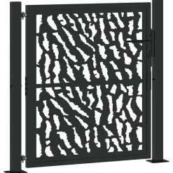 vidaXL Poort met sporenontwerp 100x100 cm staal zwart