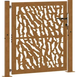 vidaXL Poort met sporenontwerp 100x100 cm weervast staal
