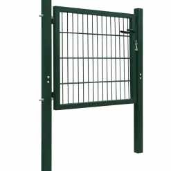 vidaXL Poort 100x100 cm staal groen