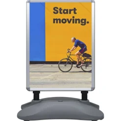 vidaXL Posterstandaard A1 waterdicht aluminiumlegering grijs