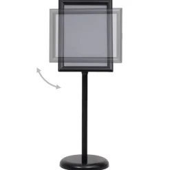 vidaXL Posterstandaard A3 aluminiumlegering zwart