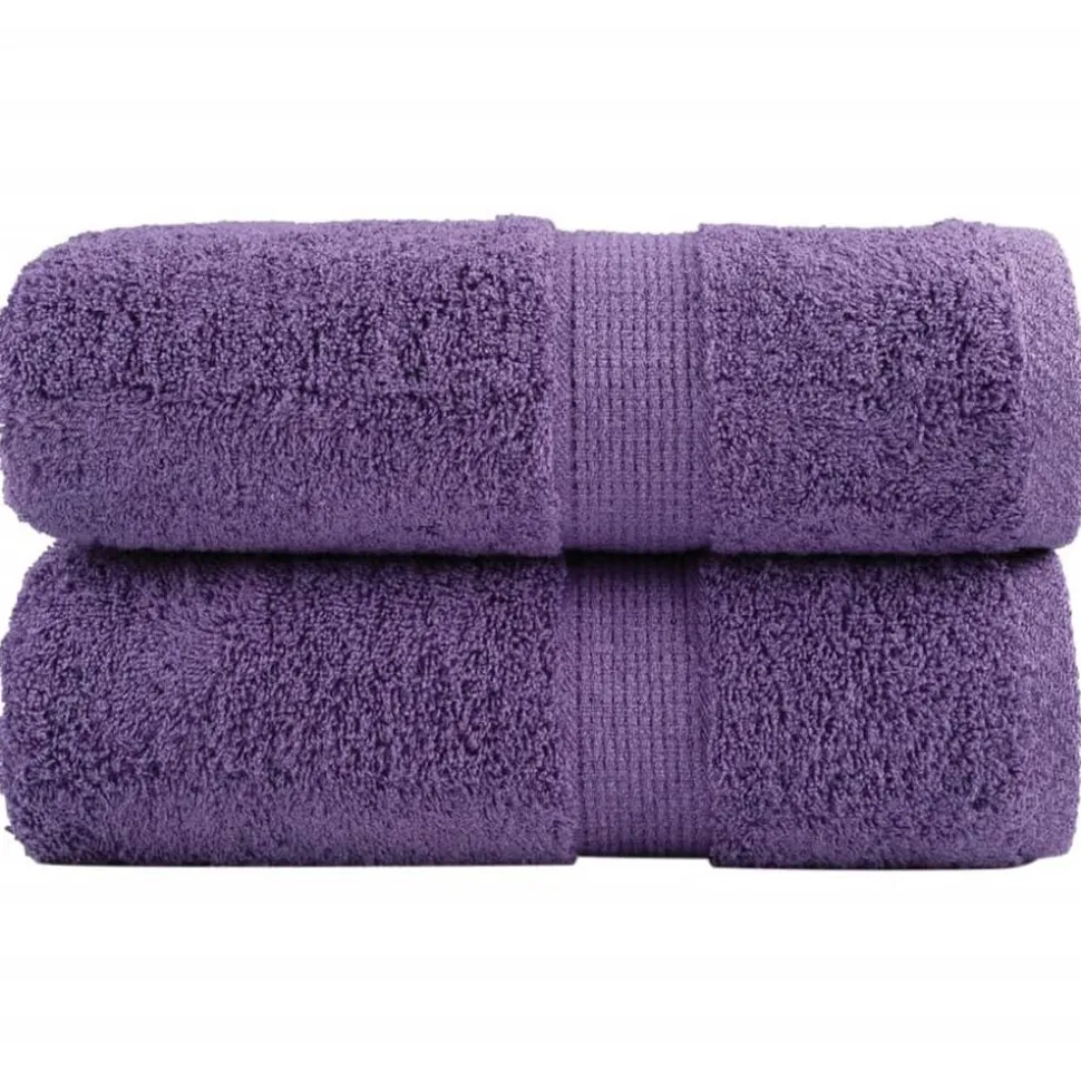 vidaXL Premium washandjes SOLUND 2 st paars 30x30 cm 600 g/m2