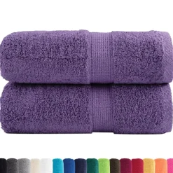 vidaXL Premium washandjes SOLUND 2 st paars 30x30 cm 600 g/m2