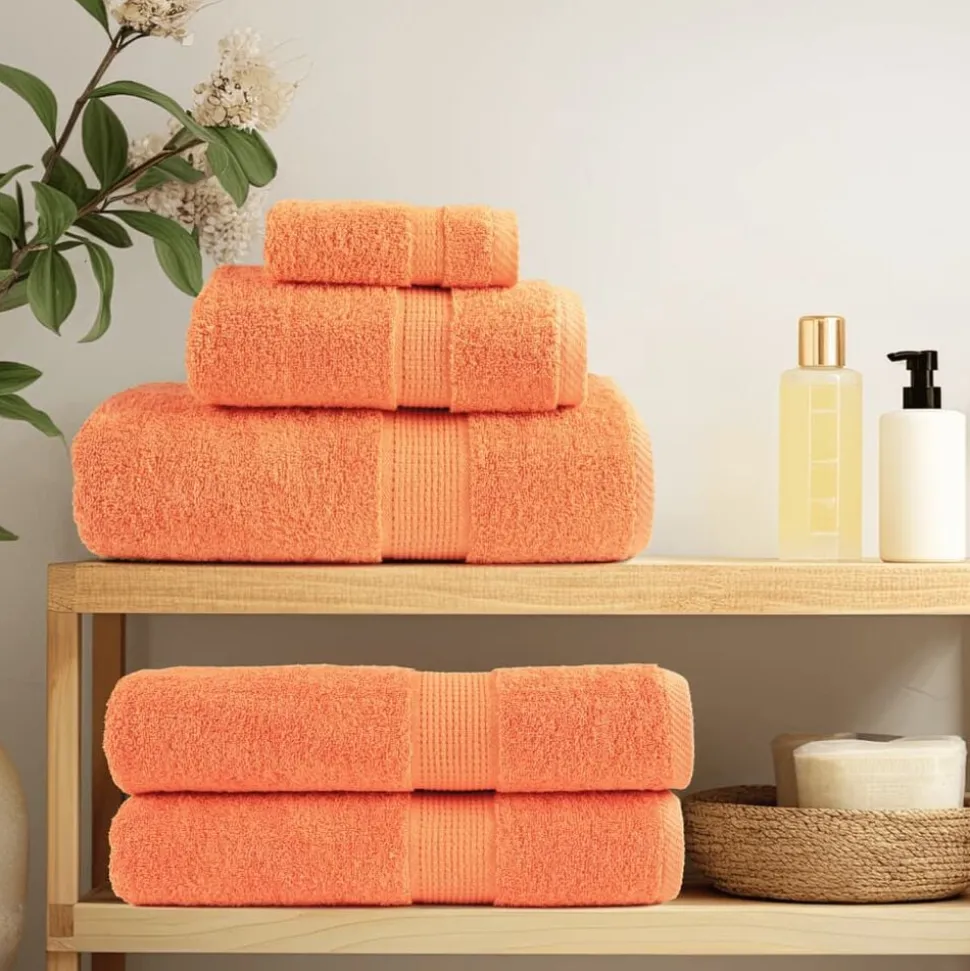 vidaXL Premium washandjes SOLUND 2 stuks oranje 30x30 cm 600 g/m2