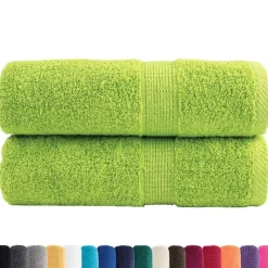 vidaXL Premium washandjes SOLUND 2 st appelgroen 30x30 cm 600 g/m2
