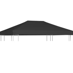 vidaXL Prieeldak 310 g/m² 4x3 m grijs