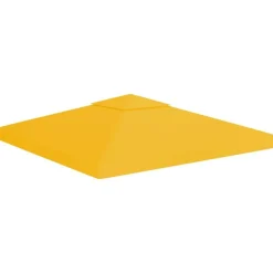 vidaXL Prieeldak 2-laags 310 g/m² 3x3 m geel