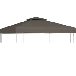 vidaXL Prieeldak 2-laags 310 g/m² 3x3m taupe