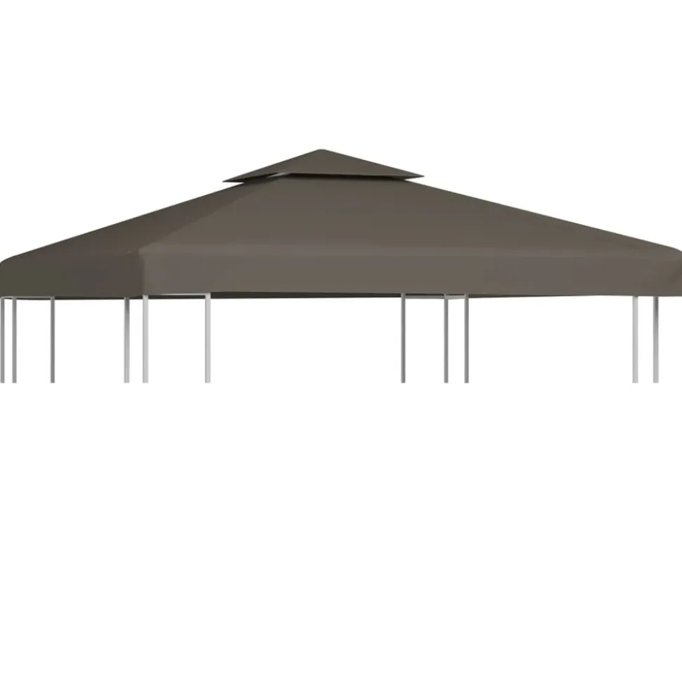 vidaXL Prieeldak 2-laags 310 g/m² 3x3m taupe