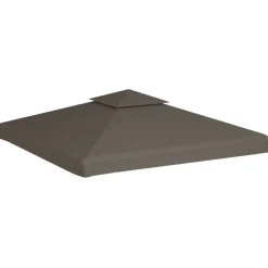vidaXL Prieeldak 2-laags 310 g/m² 3x3m taupe