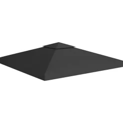 vidaXL Prieeldak 2-laags 310 g/m² 3x3 m zwart