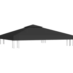 vidaXL Prieeldak 2-laags 310 g/m² 3x3 m zwart