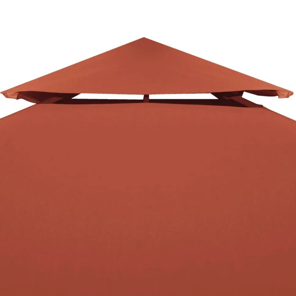 vidaXL Prieeldak 2-laags 310 g/m² 3x3 m terracottakleurig