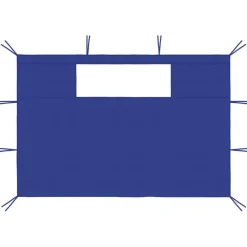 vidaXL Prieelzijwanden met ramen 2 st blauw