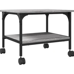 vidaXL Printerkastje 2-laags 50x40x38 cm bewerkt hout grijs sonoma