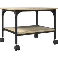 vidaXL Printerkastje 2-laags 50x40x38 cm bewerkt hout sonoma eiken